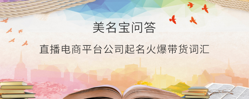 直播電商平臺(tái)公司起名火爆帶貨詞匯