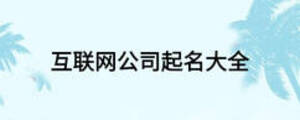 互聯網公司起名大全
