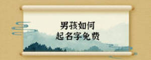 男孩如何起名字免費(fèi)