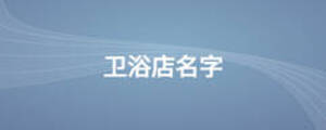 衛(wèi)浴店名字