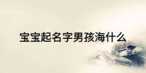 寶寶起名字男孩海什么