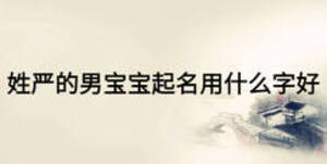 姓嚴(yán)的男寶寶起名用什么字好