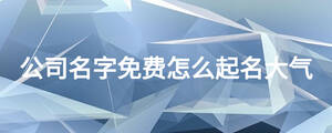 公司名字免費(fèi)怎么起名大氣