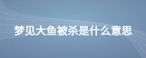 夢(mèng)見大魚被殺是什么意思