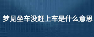 夢(mèng)見坐車沒趕上車是什么意思