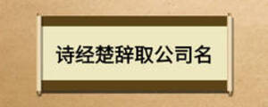 詩經楚辭取公司名