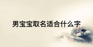 男寶寶取名適合什么字