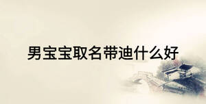 男寶寶取名帶迪什么好