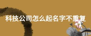 科技公司怎么起名字不重復(fù)