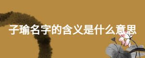 子瑜名字的含義是什么意思