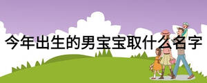 今年出生的男寶寶取什么名字
