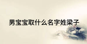 男寶寶取什么名字姓梁子