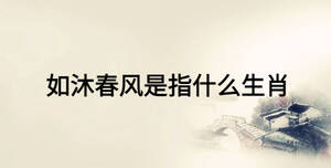 如沐春風是指什么生肖