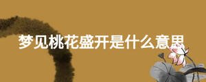 夢見桃花盛開是什么意思