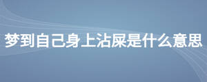 夢(mèng)到自己身上沾屎是什么意思