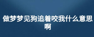 做夢夢見狗追著咬我什么意思啊
