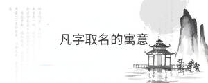 凡字取名的寓意